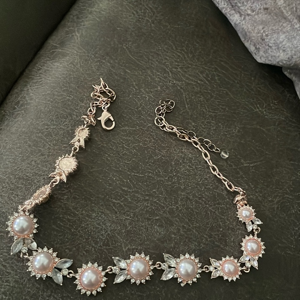 Pearl necklace rose gold 16”+ 2”